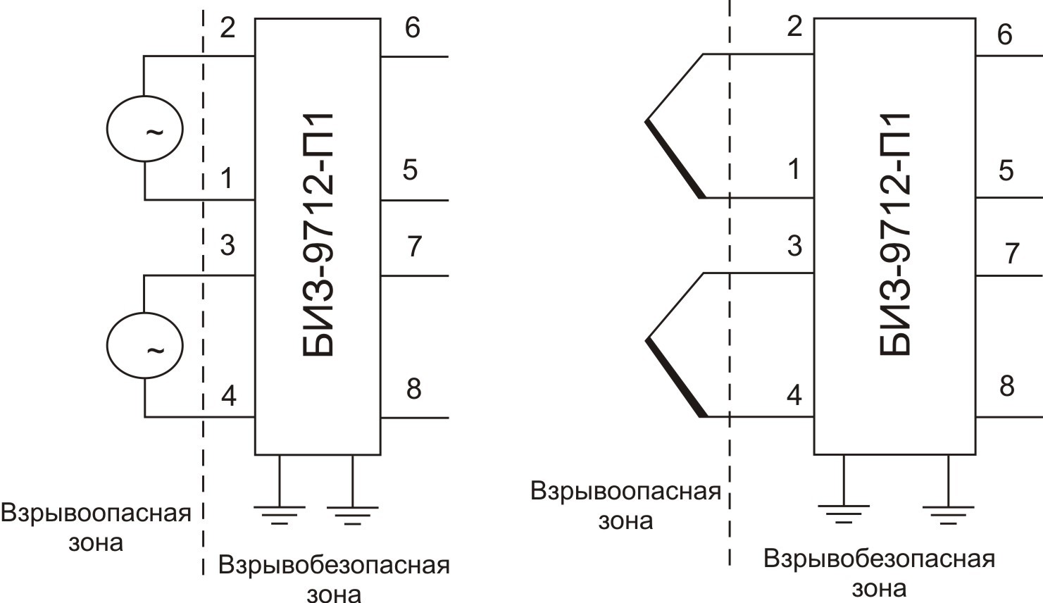 Барьер искрозащиты схема подключения