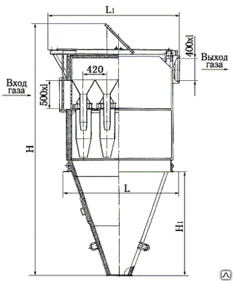 Золоуловитель для отопительного оборудования БЦ-259- (6х7)