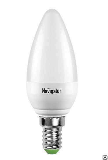 Лампа светодиодная LED 5вт E14 белый матовая свеча Navigator