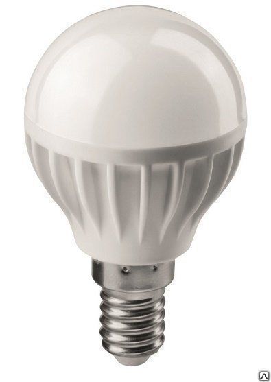 Лампа светодиодная LED 6вт E14 белый матовый шар Онлайт