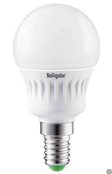 Лампа светодиодная LED 7вт E14 белый шар Navigator
