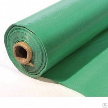 Тент полиэтилен тарпаулин полотно 4м * 25м (120 гр/м2, зеленый/серебро)