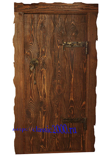 Дверь деревянная под старину "Банная"
