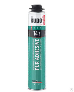Клей-пена полиуретановый профессиональный всесезонный PROFF 14+, 900гр KUDO 