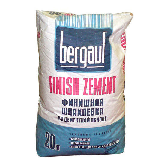 Шпаклевка белая цементная Bergauf Finish Zement 20кг