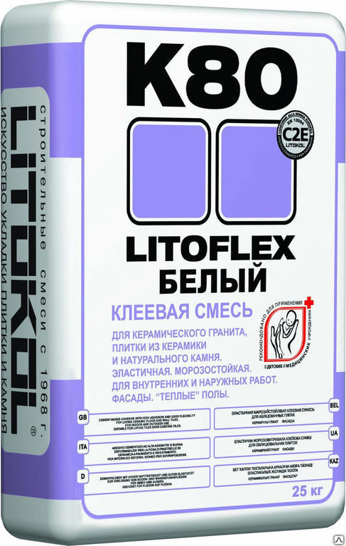 Клей Litoflex K80 белый