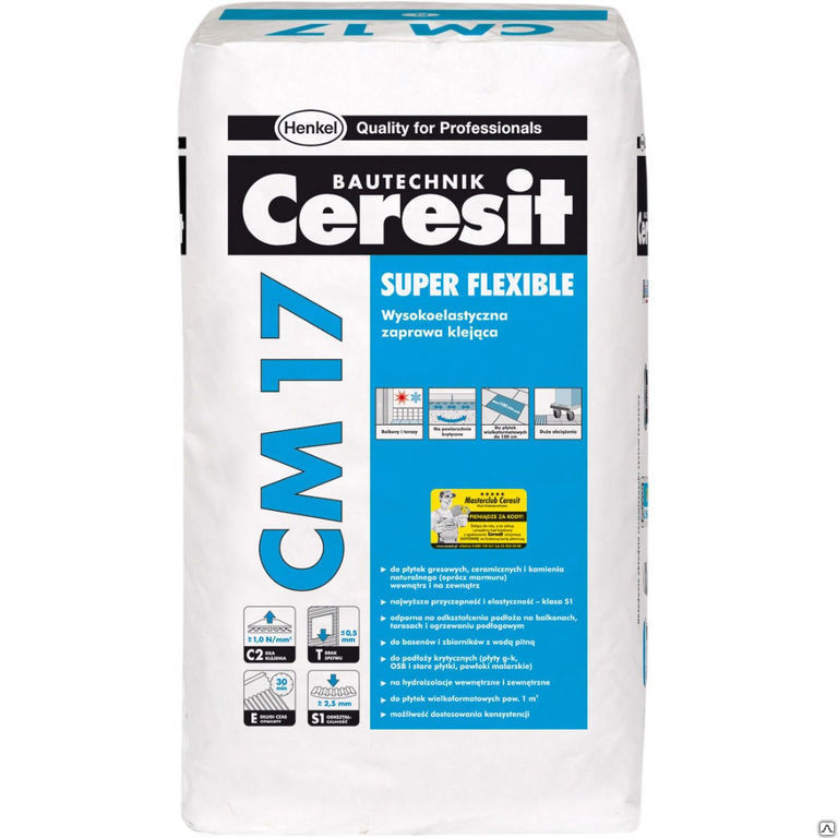 Плиточный клей Ceresit CM 17 (Церезит СМ 17) 25 кг