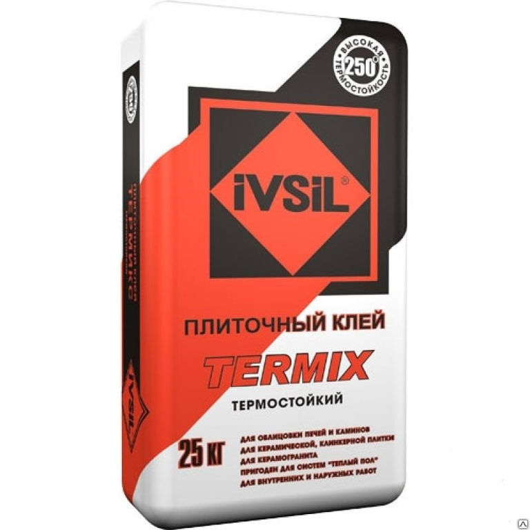 Термостойкий плиточный клей IVSIL TERMIX / Ивсил Термикс
