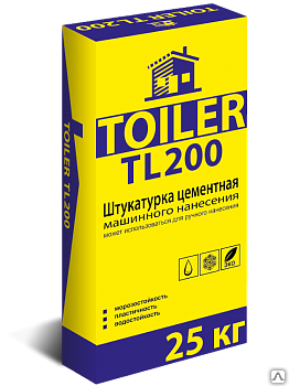 Штукатурка TOILER TL200 фасадная машинного нанесения, 25 кг