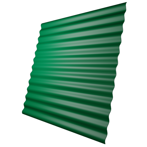 Профнастил МП18 Зеленый (RAL 6037)