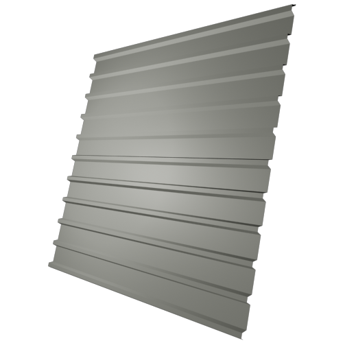 Профнастил С18 Бело-алюминиевый (RAL 9006)