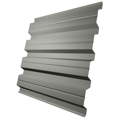 Профнастил Н60 Бело-алюминиевый (RAL 9006)