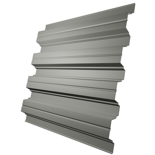 Профнастил Н75 Бело-алюминиевый (RAL 9006)