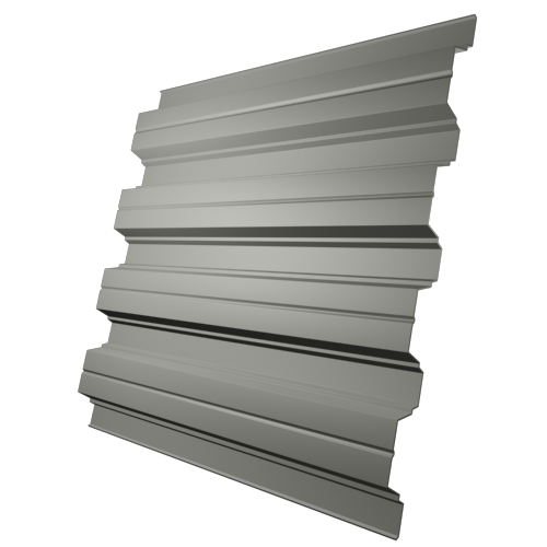 Профнастил Н114 Бело-алюминиевый (RAL 9006)