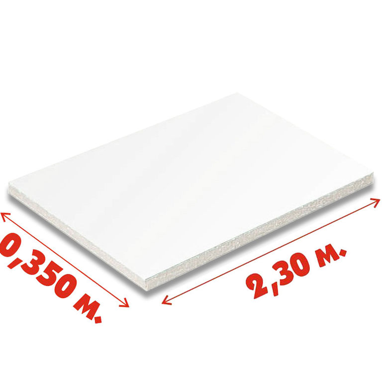 Сэндвич-панель (тп) 350*2300 мм односторонняя белая матовая 9 мм Теплопласт