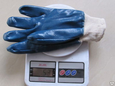 Перчатки с манжетом маслобензостойкие с полным нитрильным обливом