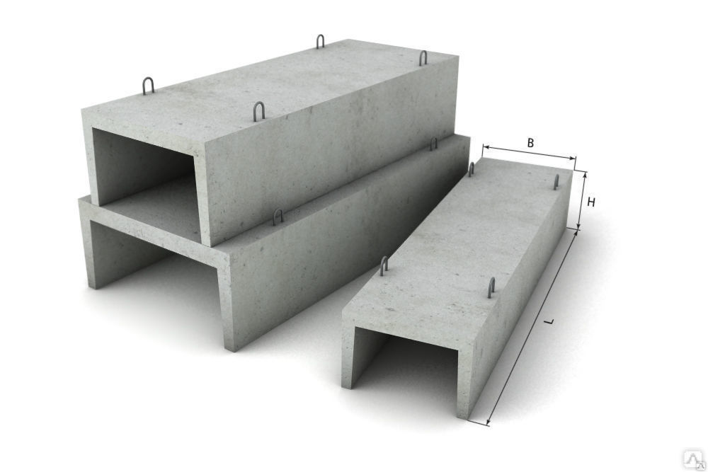 Лоток бетонный теплотрассы Л- 6- 8-2, 2.97х1.16х0.53м