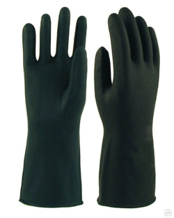 Перчатки КЩС тип 1; защита от кислот и щелочей, конц. до 70 %, для грубых р 