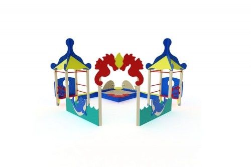Песочный дворик "Морской" для детей (ИО 07-543)