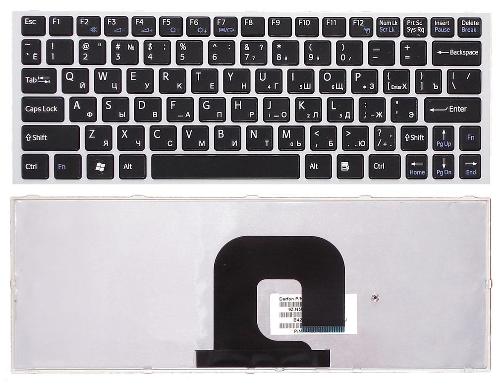 Клавиатура для ноутбука Sony VPC-YA VPC-YB p/n: A1803985A, 9Z.N5USW.20R, NSK-SC2SW, 148965731
