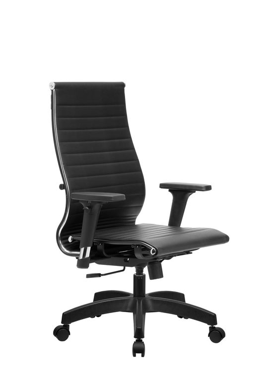 Кресло офисное Метта Комплект 10/2D черная кожа, PL