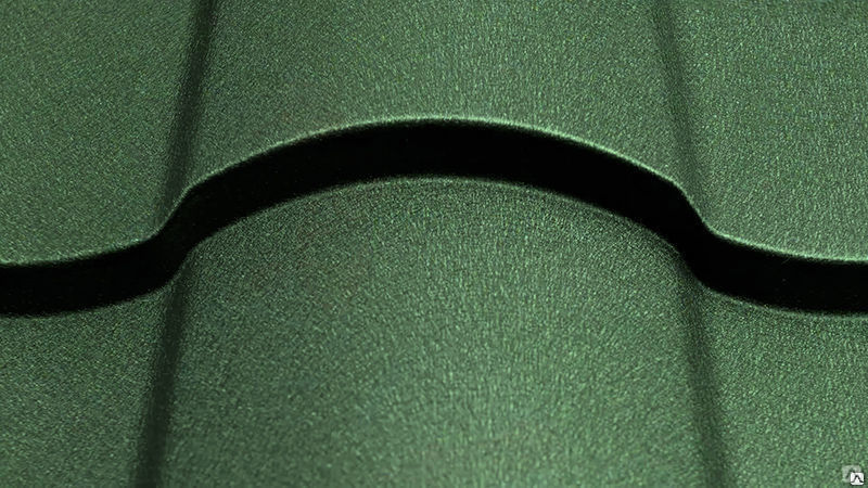 Профнастил кровельный С-21 0,45 мм DeepMat Granit, хромовый зеленый