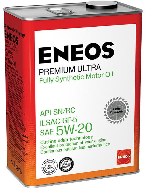 Масло моторное ENEOS Premium Ultra 5W-20 4 л. 100 % Sint. SN