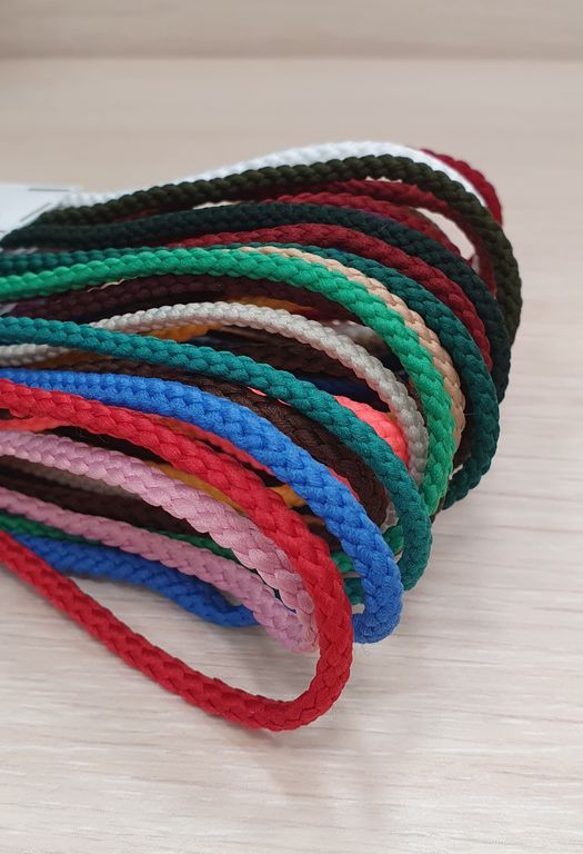Шнурки для обуви полиэфирные 3 мм цветные 50 пар 3