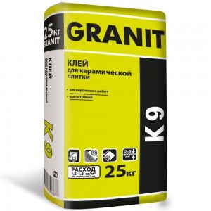 Клей для керамической плитки GRANIT K 9 25 кг