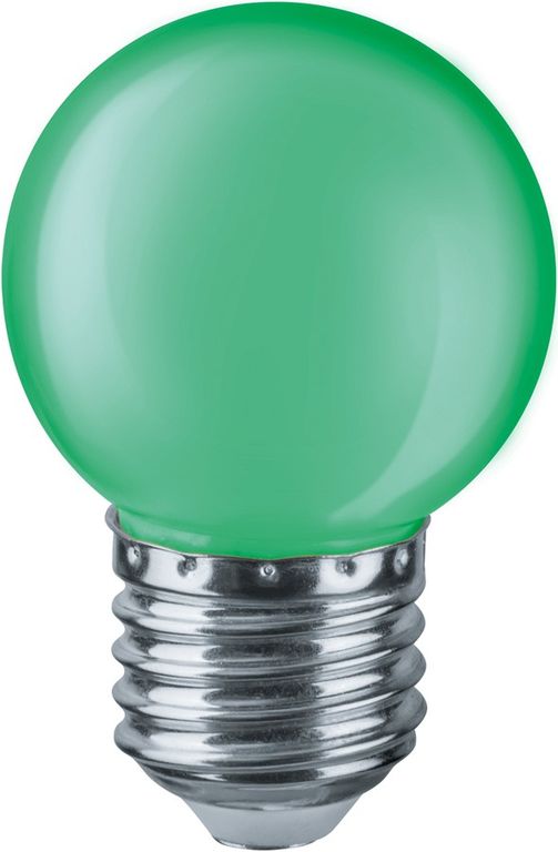 Лампа светодиодная 71 828 NLL-G45-1-230-R-E27 1Вт шар зеленая Navigator