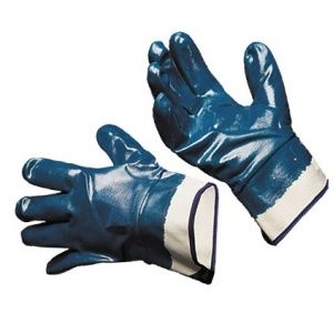 Перчатки МБС с полным 2-м нитриловым покрытием, манжет КРАГА (синие) 11 р