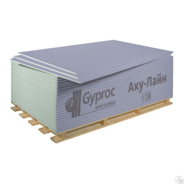 Плита звукоизоляционная Aku-Line ГКЛА Gyproc, лист 2500 х 1200 х 12,5 мм