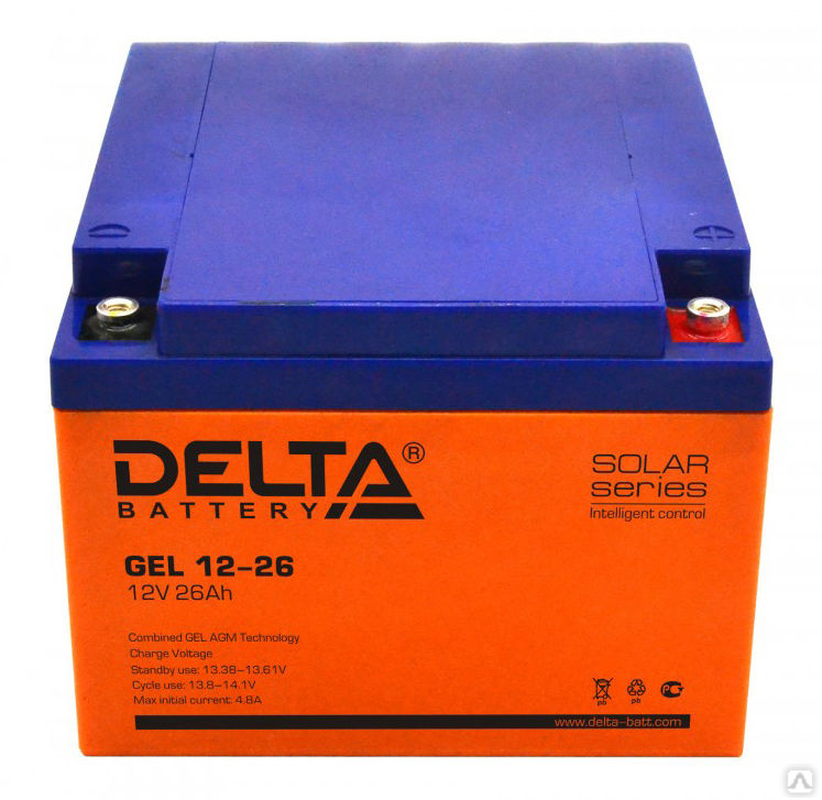 Аккумулятор delta 12v 26ah