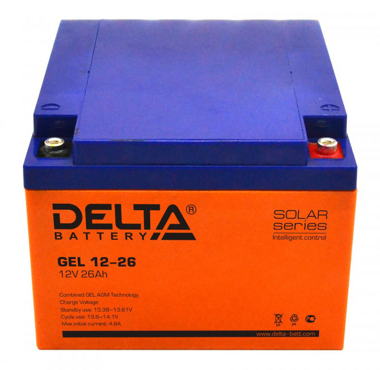 Аккумуляторная батарея Delta Gel 1226 12V, 26Ah