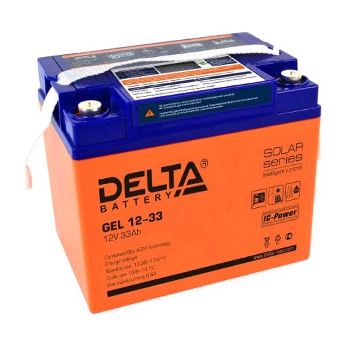 Аккумуляторная батарея Delta Gel 1233 12V, 33Ah