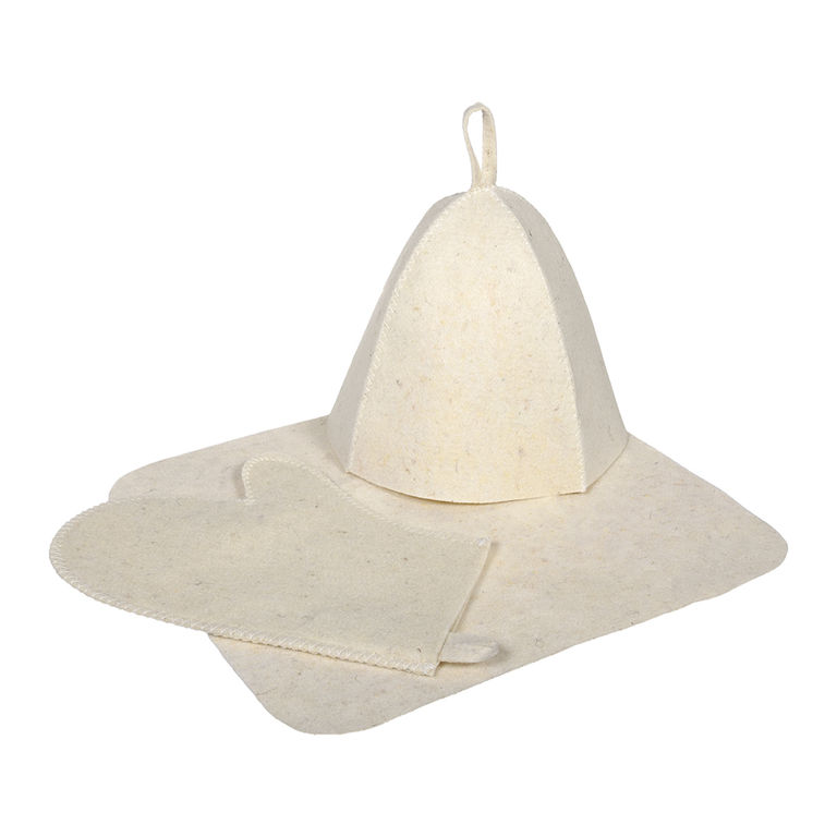 Набор из 3-х предметов Hot Pot: шапка, коврик, рукавица (войлок, арт. БШ 42