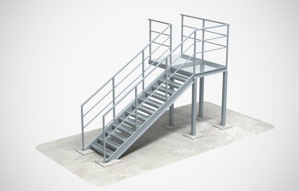Каталог уличных лестниц из металла и ДПК от производителя