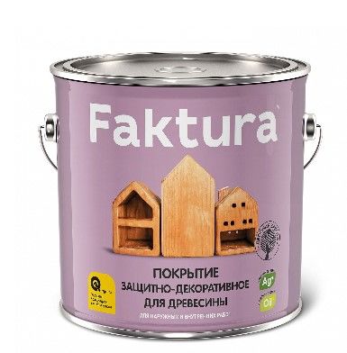 Покрытие FAKTURA, защитно-декоративное для древесины, бесцветное 0,7л