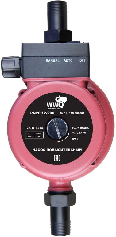 Насос для повышения давления WWQ PN20/12-200, 250 Вт, напор 12 м 50л/мин /4/