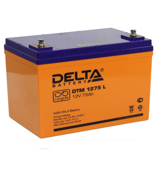 Аккумуляторная батарея Delta DTM 1275 L (12V / 75Ah)