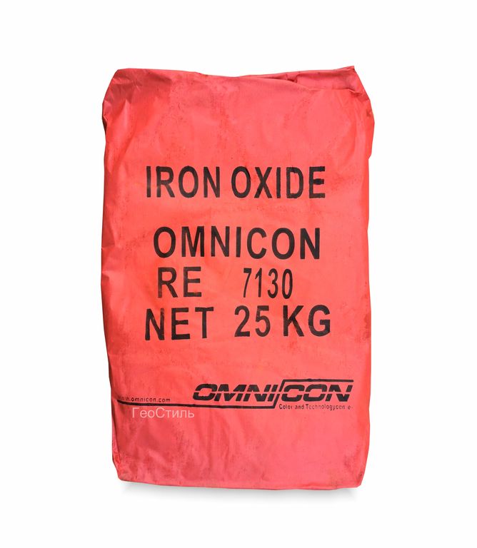 Пигмент для бетона железооксидный Omnicon RE 7130 красный, 25 кг, Дания