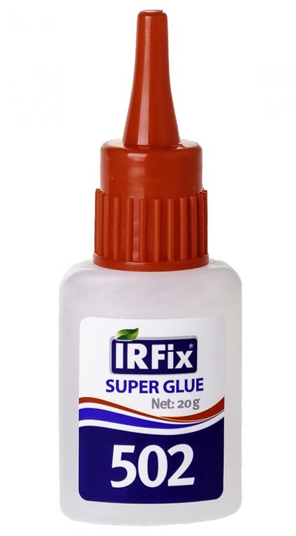 Клей секундный цианакрилатный IRFIX Super Glue 502 бесцветный (20гр)