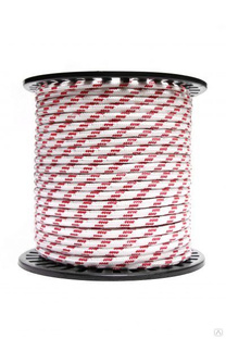 Шнур плетёный полиамидный с цветной вставкой на катушке 12мм 