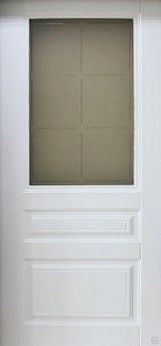 Дверь межкомнатная Ампир ДО Белая Эмаль 600-900х2000 мм стекло, гравировка 