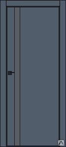 Межкомнатная дверь модель 6Е алюм кромка с 4х сторон