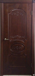 Межкомнатная дверь модель Муза натуральный шпон дуба Каштан 