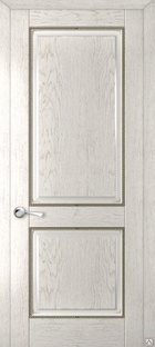 Межкомнатная дверь модель Гранд натуральный шпон дуба Капучино, стекло 