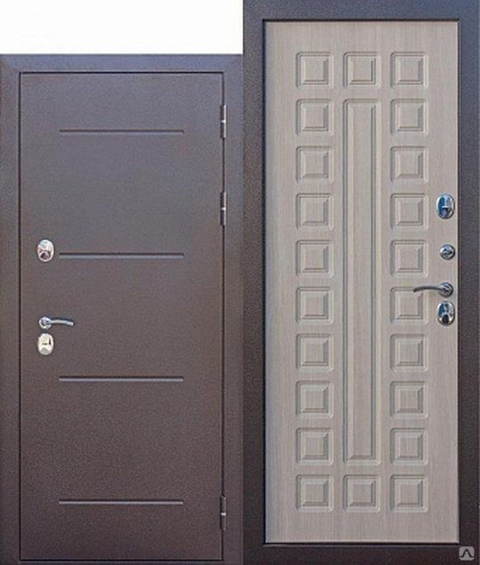 Дверь 11 см ISOTERMA медный антик Венге, Лиственница Мокко