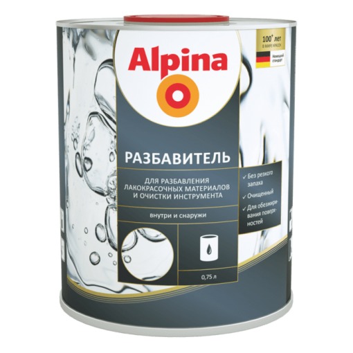 Разбавитель для лакокрасочных материалов Alpina 0,75 л