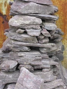 Камень сланец кварцованный 10-15 кг сиреневый для ландшафтных работ 